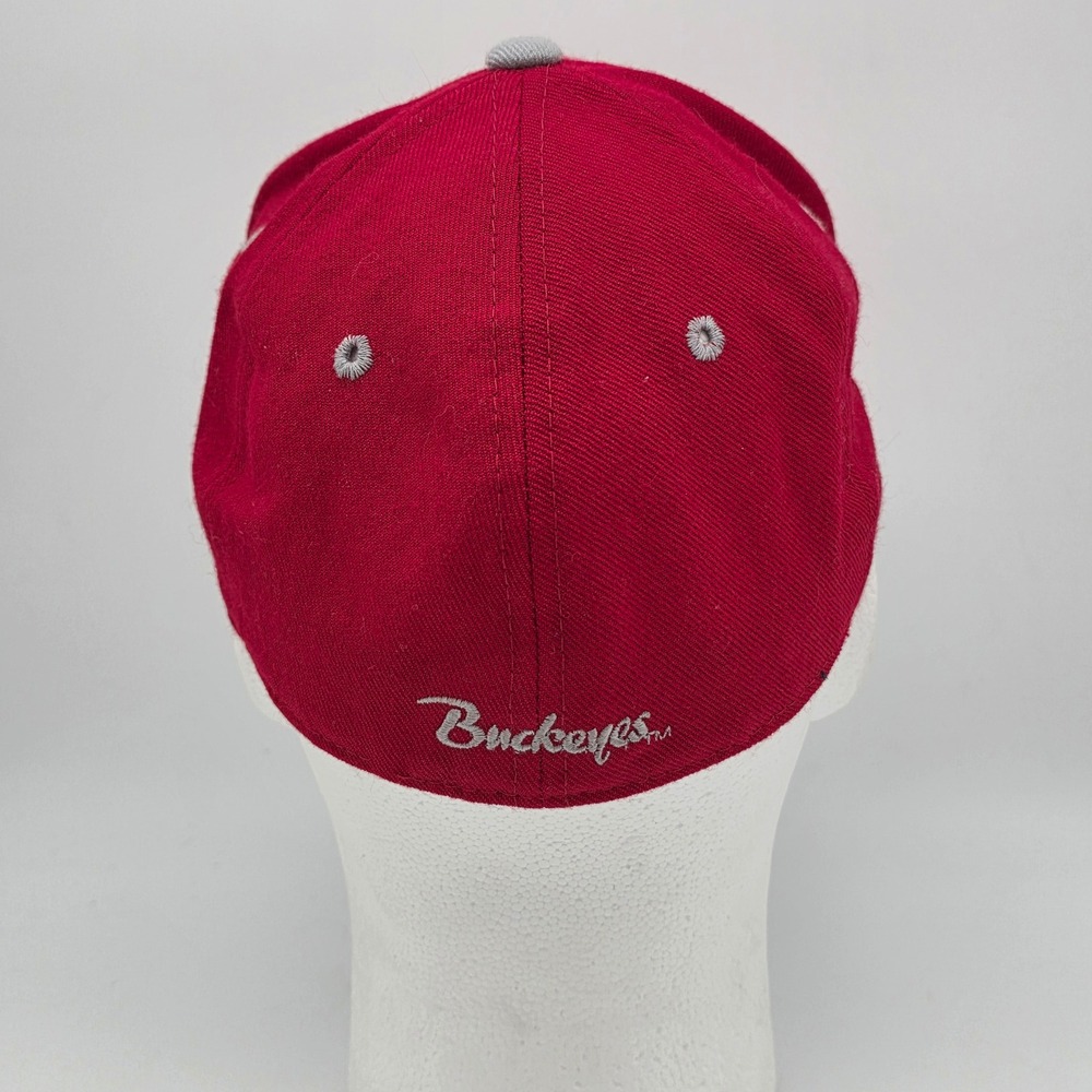 Zephyr Ohio State Buckeyes Fitted Hat Size 7 Red 100% Wool Embroidered NCAA Cap - Picture 6 of 13